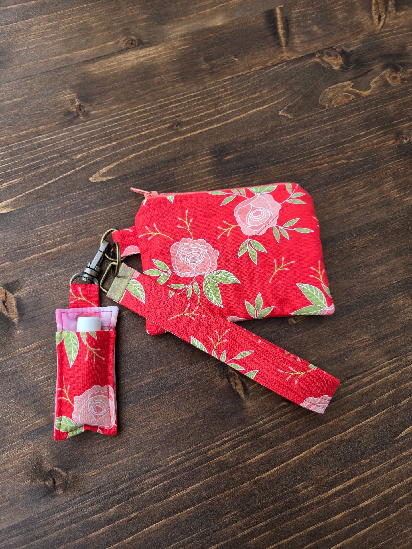 Lip Balm Cozy Red Floral