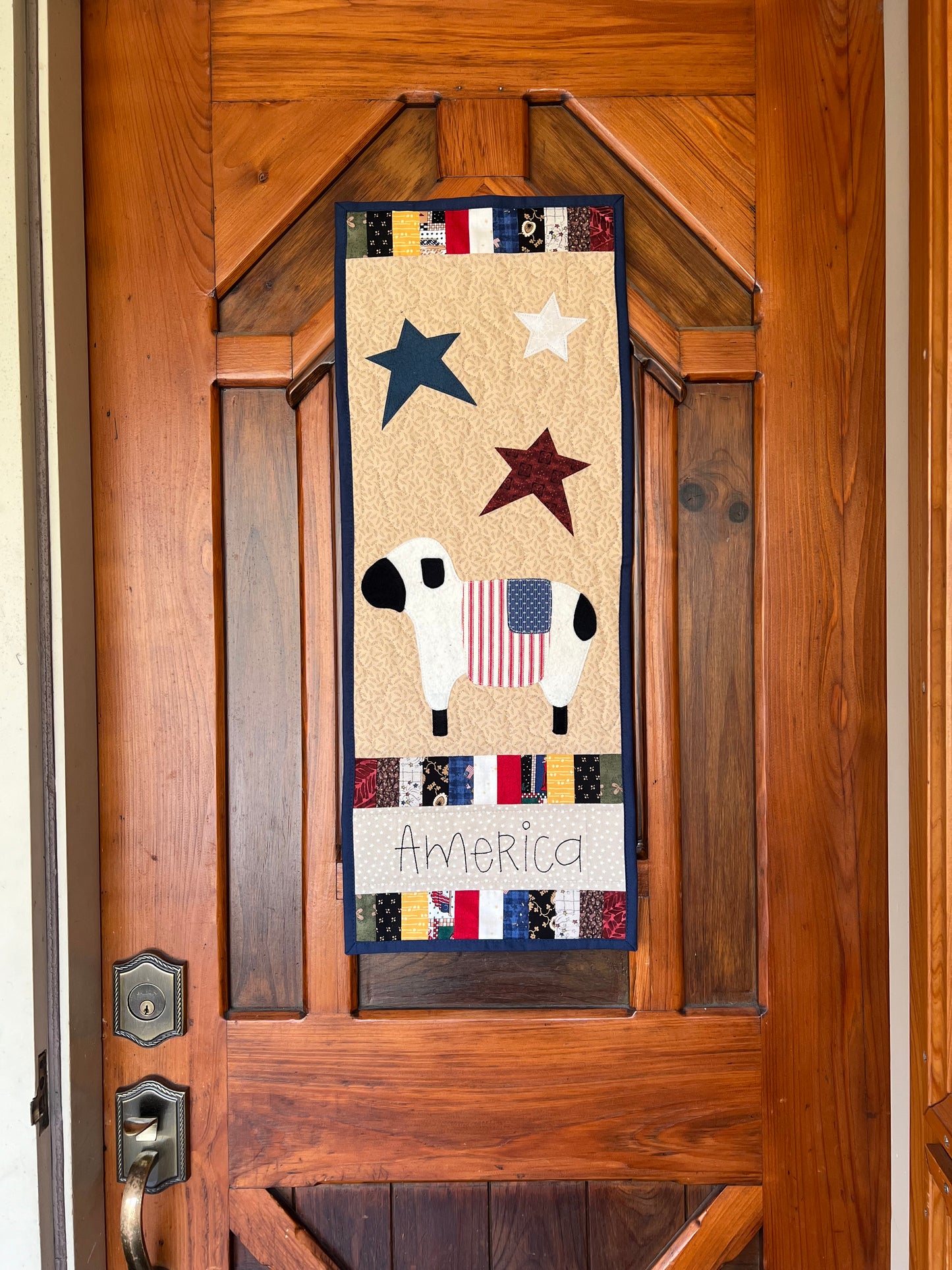 Americana Sheep Door Banner