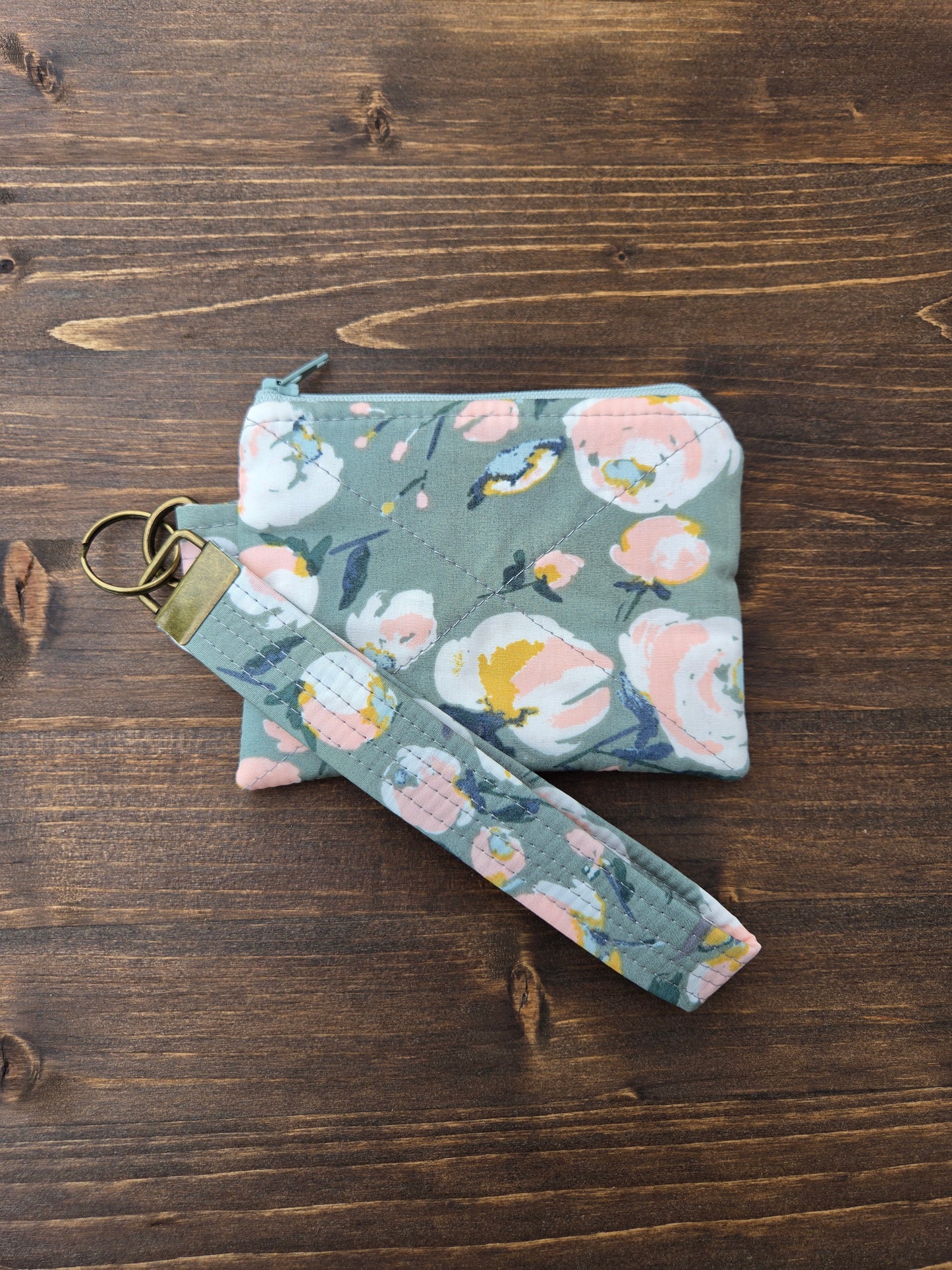 Keychain Wallet Blue Blossom