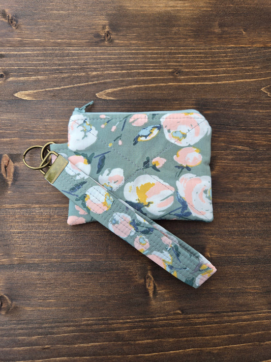 Keychain Wallet Blue Blossom