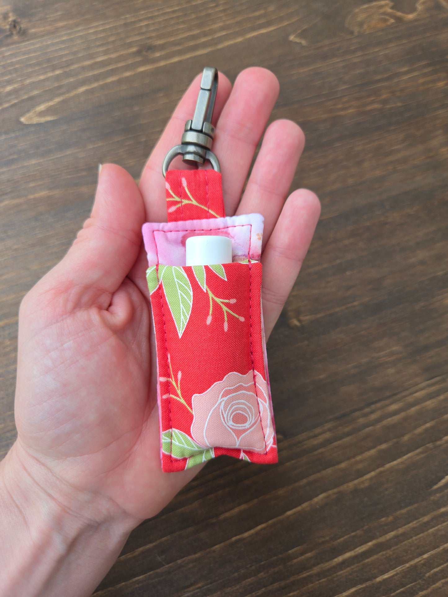 Lip Balm Cozy Red Floral