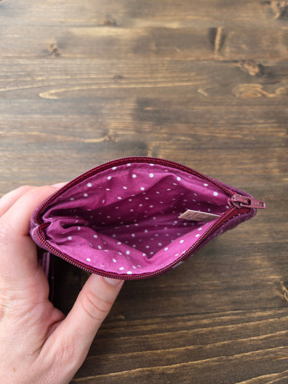 Keychain Wallet Plum Bee Fabric