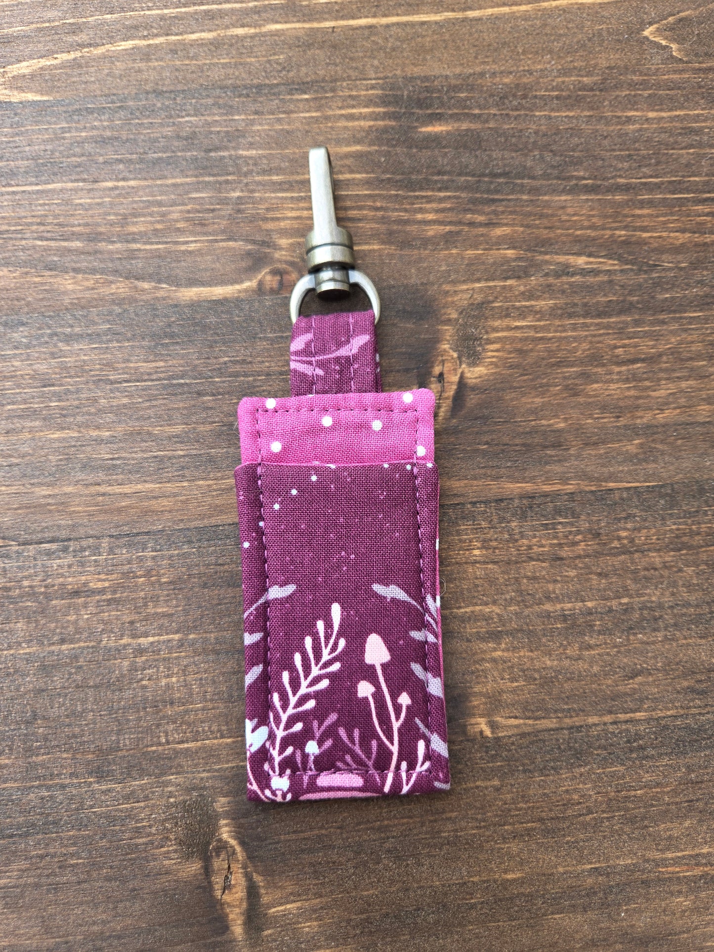 Lip Balm Cozy Plum Print