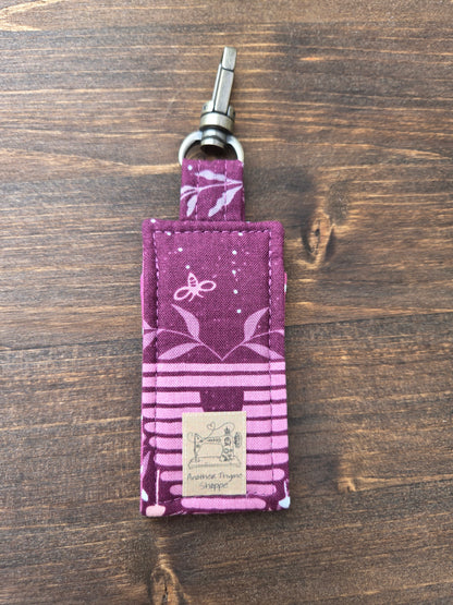 Lip Balm Cozy Plum Print