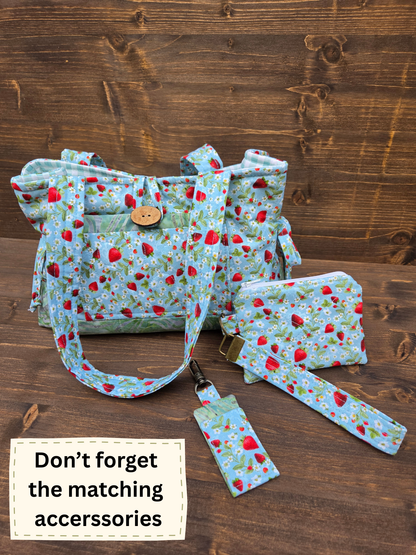 Strawberry Mini Bow Tucks Bag