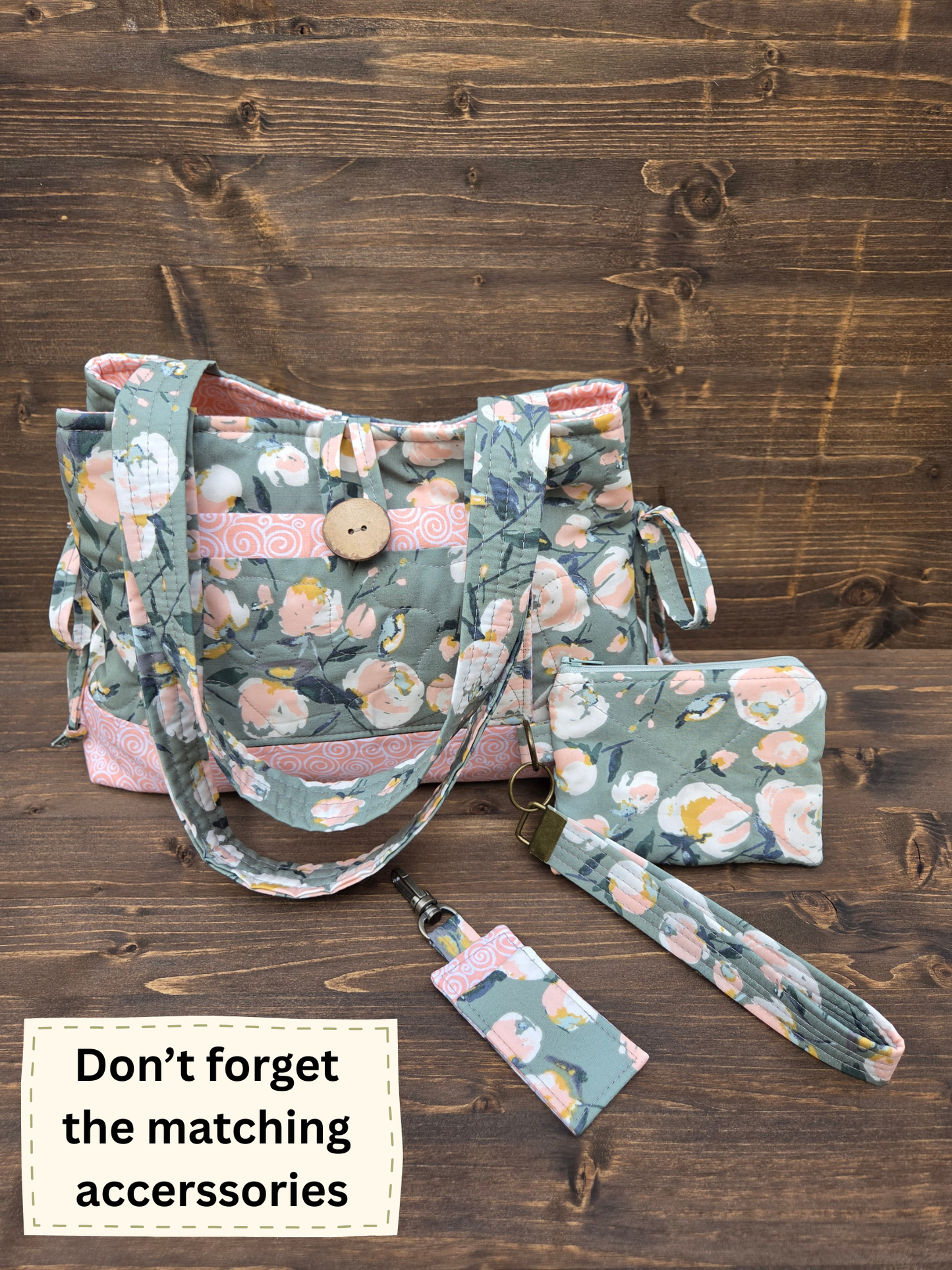 Blue Blossom Mini Bow Tucks Bag