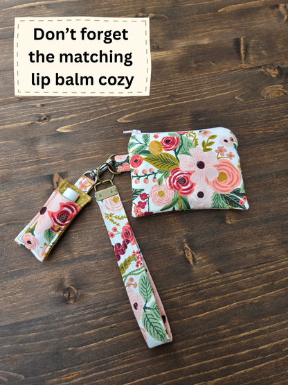 Keychain Wallet Green Floral