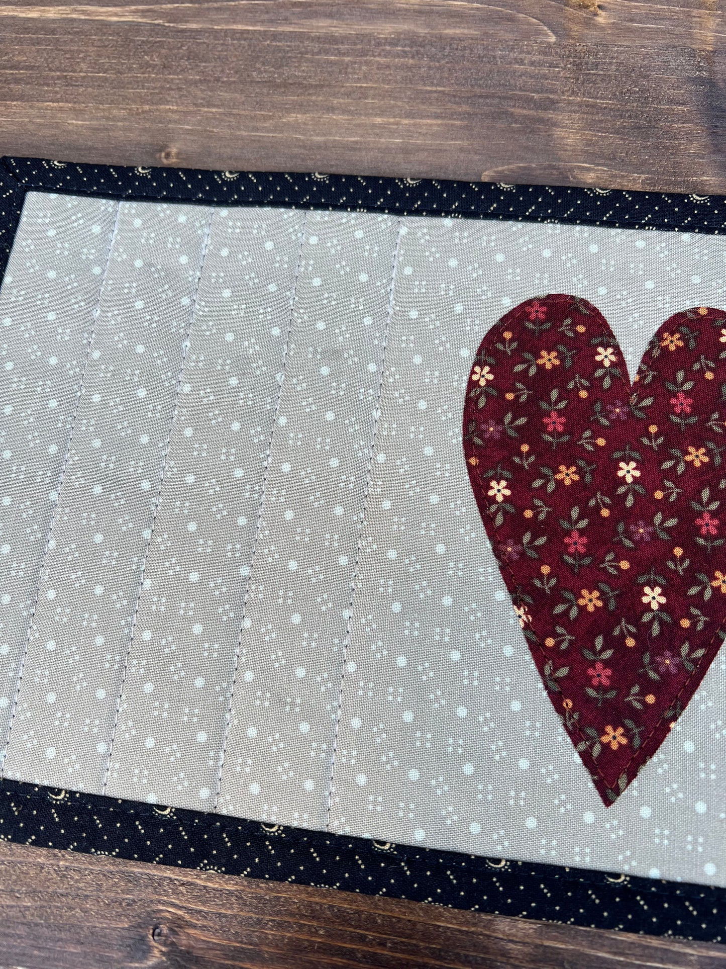 Heart Mug Rug Warm Country