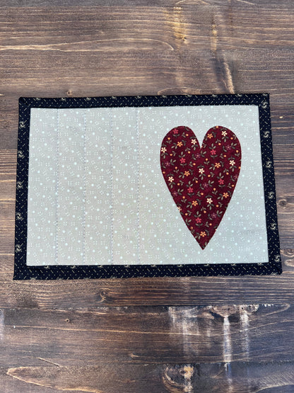 Heart Mug Rug Warm Country