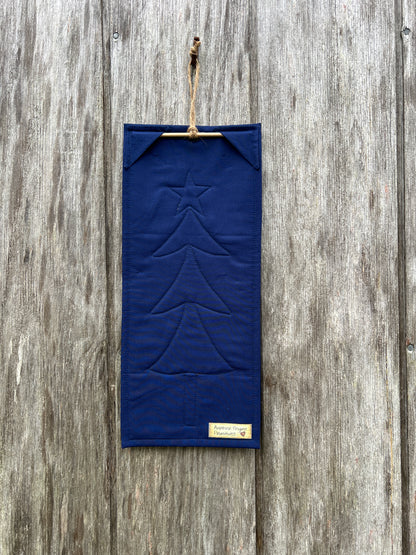 Christmas Tree Mini Banner - dark green