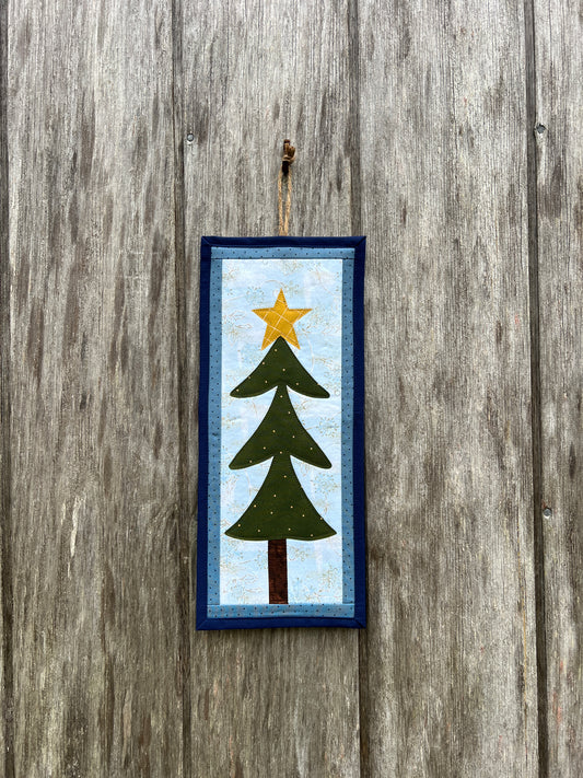 Christmas Tree Mini Banner - dark green