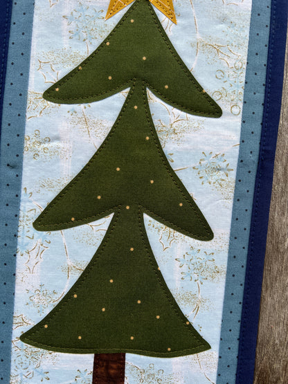 Christmas Tree Mini Banner - dark green