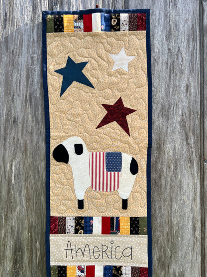 Americana Sheep Door Banner