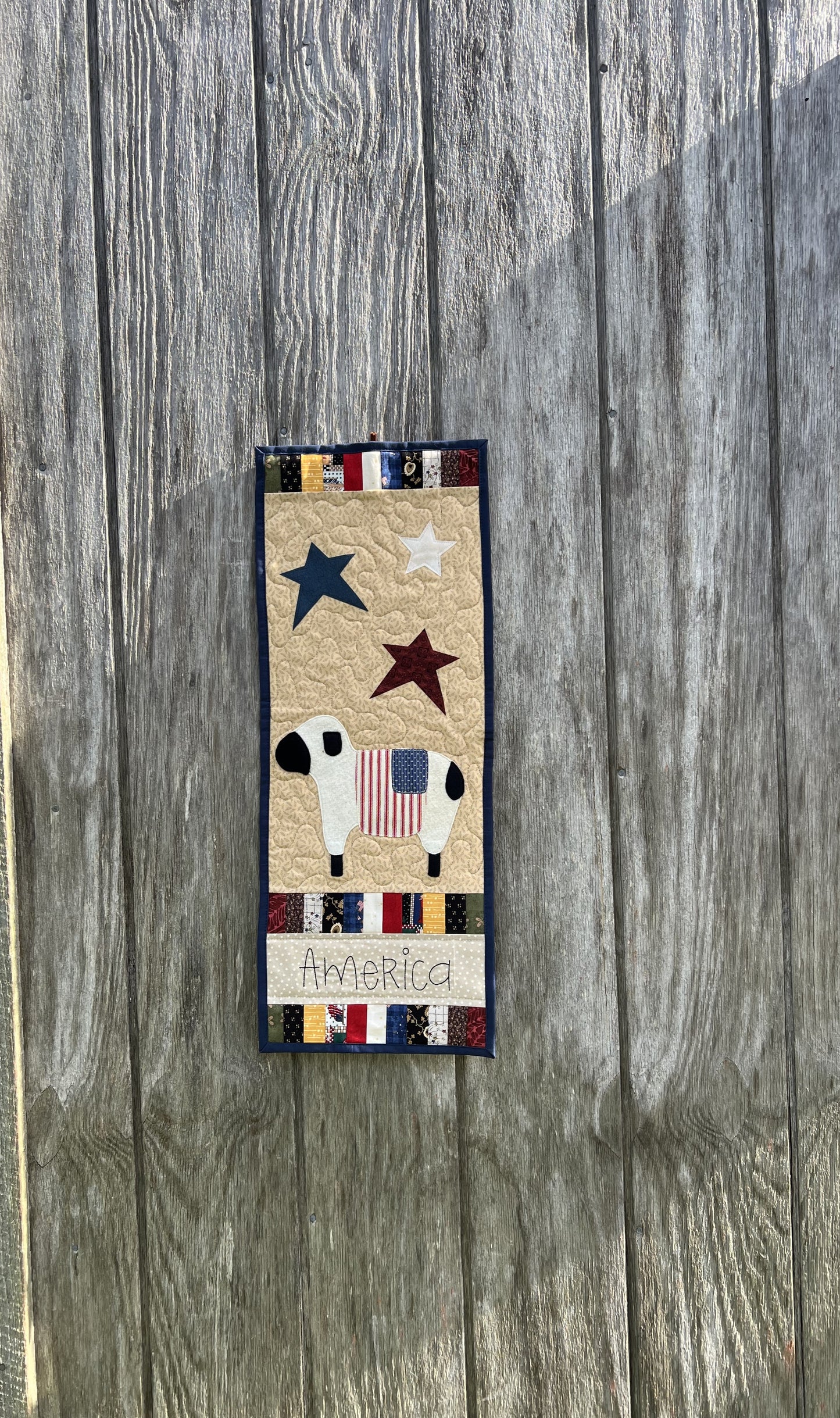 Americana Sheep Door Banner