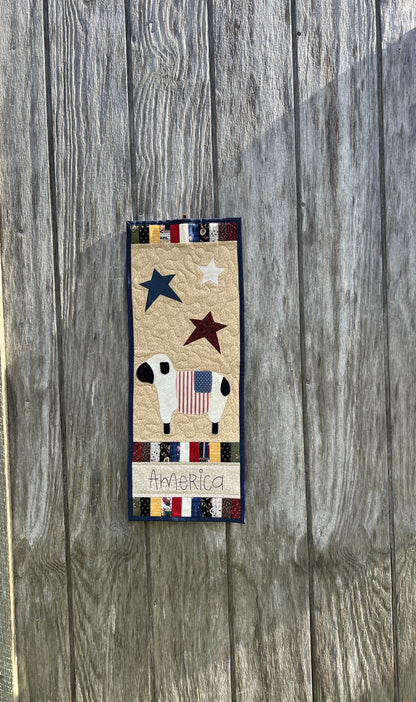Americana Sheep Door Banner