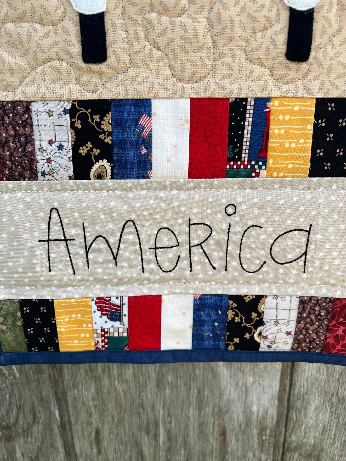 Americana Sheep Door Banner
