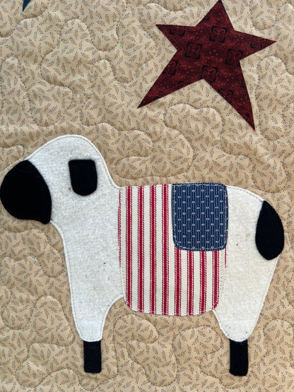 Americana Sheep Door Banner
