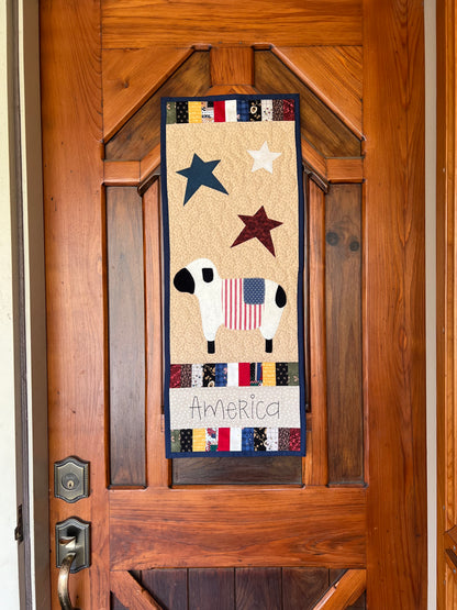 Americana Sheep Door Banner