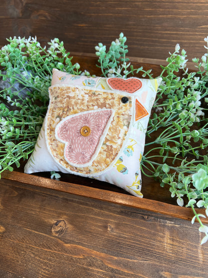 Chicken Bowl Filler Pillow - spring colors