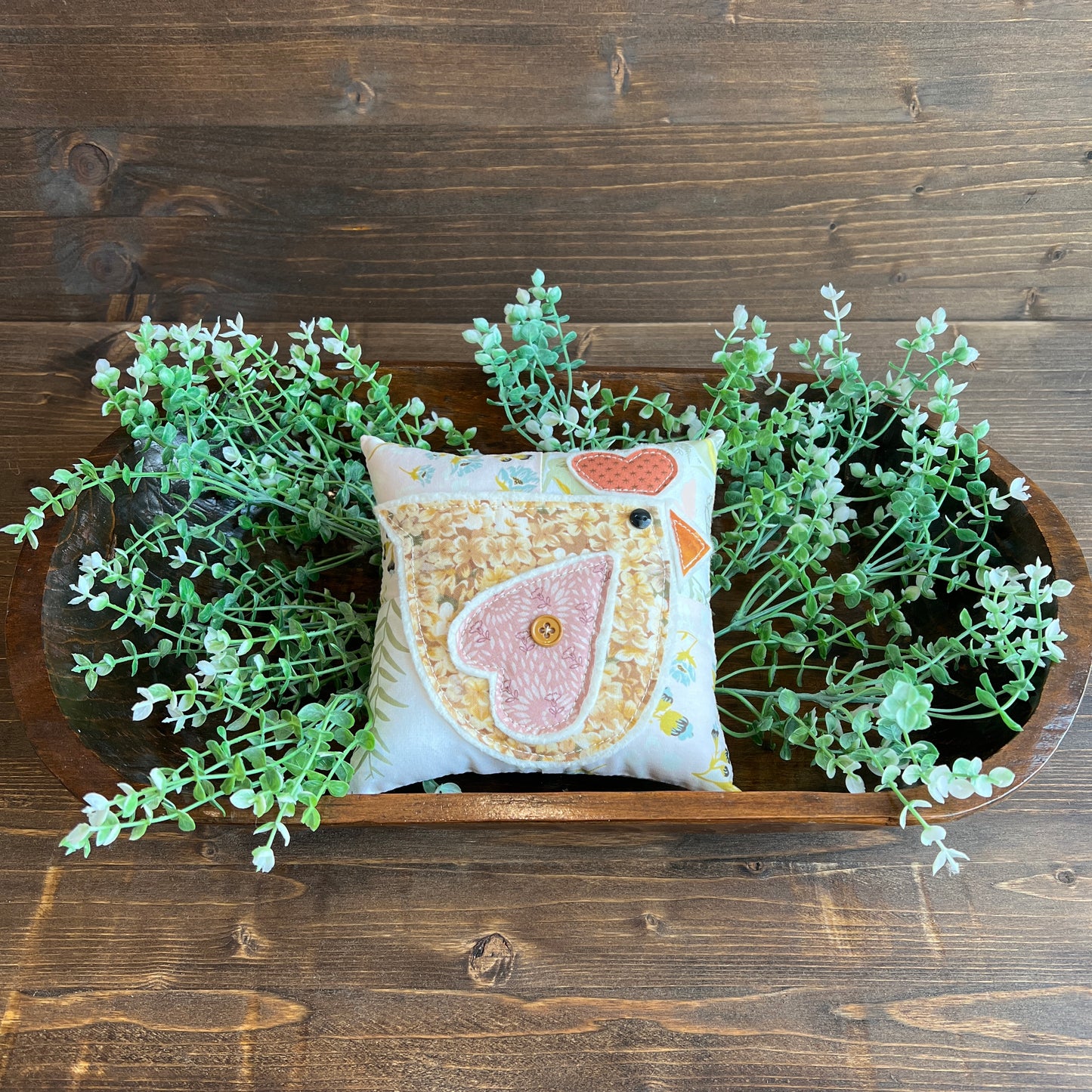 Chicken Bowl Filler Pillow - spring colors