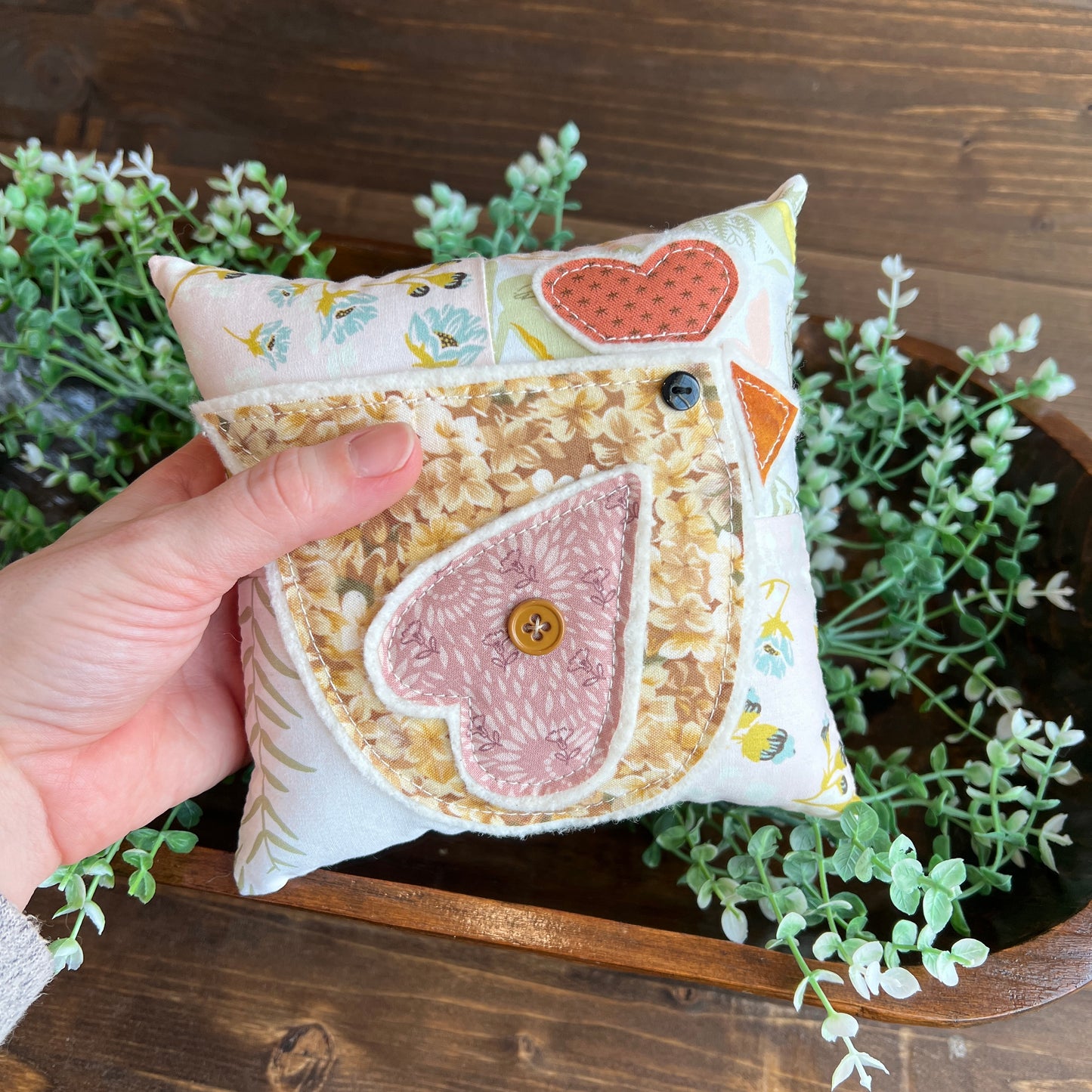 Chicken Bowl Filler Pillow - spring colors