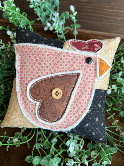 Chicken Bowl Filler Pillow - country colors