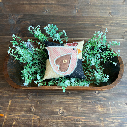 Chicken Bowl Filler Pillow - country colors
