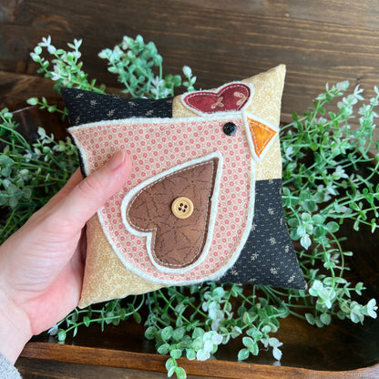 Chicken Bowl Filler Pillow - country colors