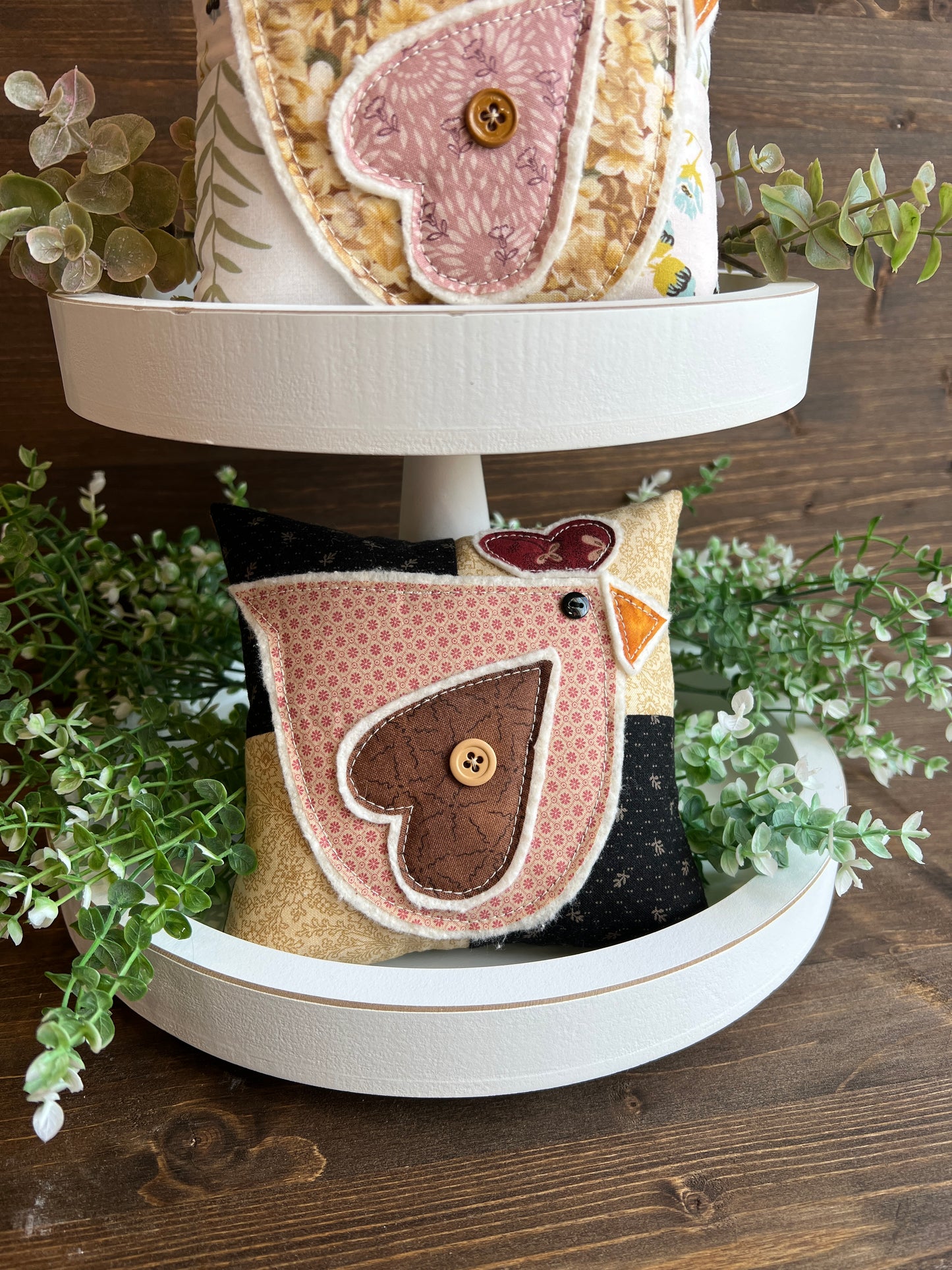 Chicken Bowl Filler Pillow - country colors