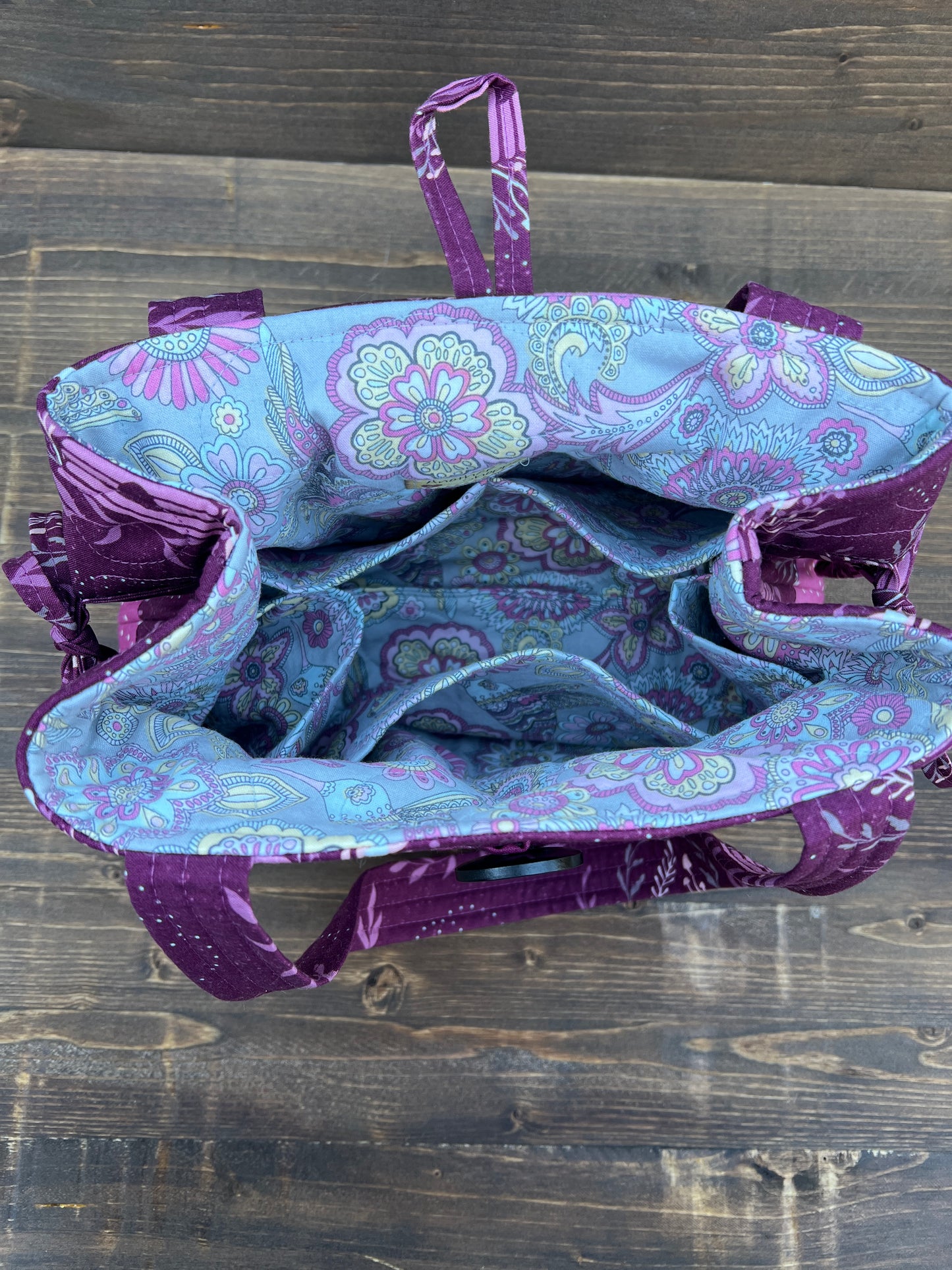 Plum Beehive Mini Bow Tucks Bag