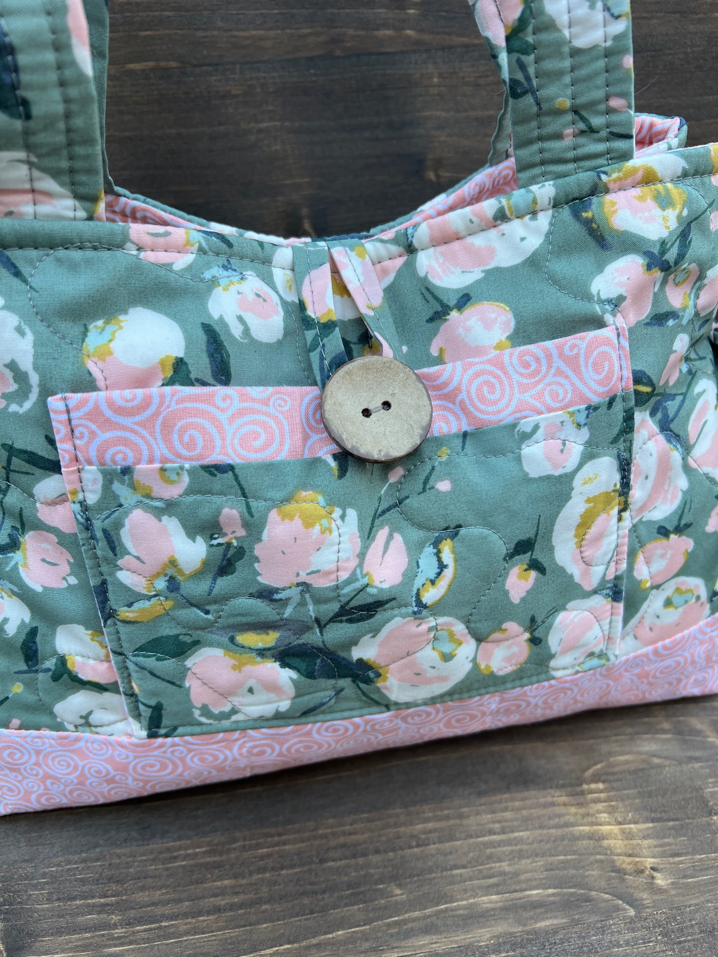 Blue Blossom Mini Bow Tucks Bag