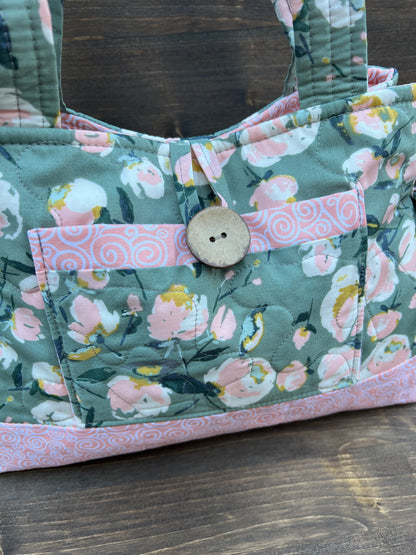 Blue Blossom Mini Bow Tucks Bag