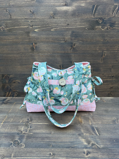 Blue Blossom Mini Bow Tucks Bag