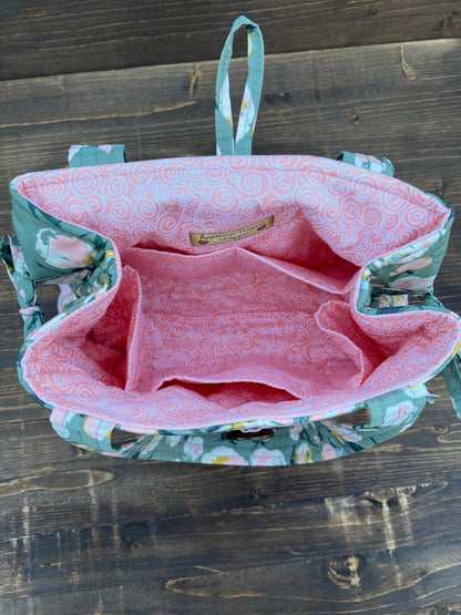 Blue Blossom Mini Bow Tucks Bag