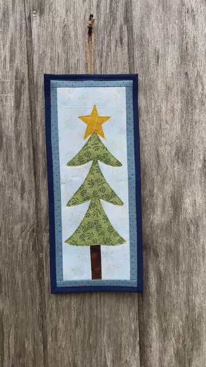 Christmas Tree Mini Banner - light green